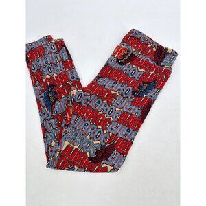 LuLaRoe  TC Tall Curvy Multicolor Leggings With Bold Graphic Logo Wing Print New